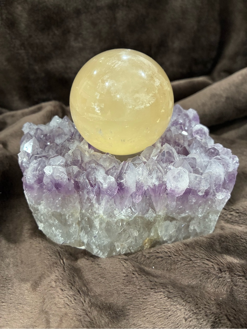 Amethyst Crystal Tealight Candle Holder - Purple Gem Accent - Picture 6 of 13